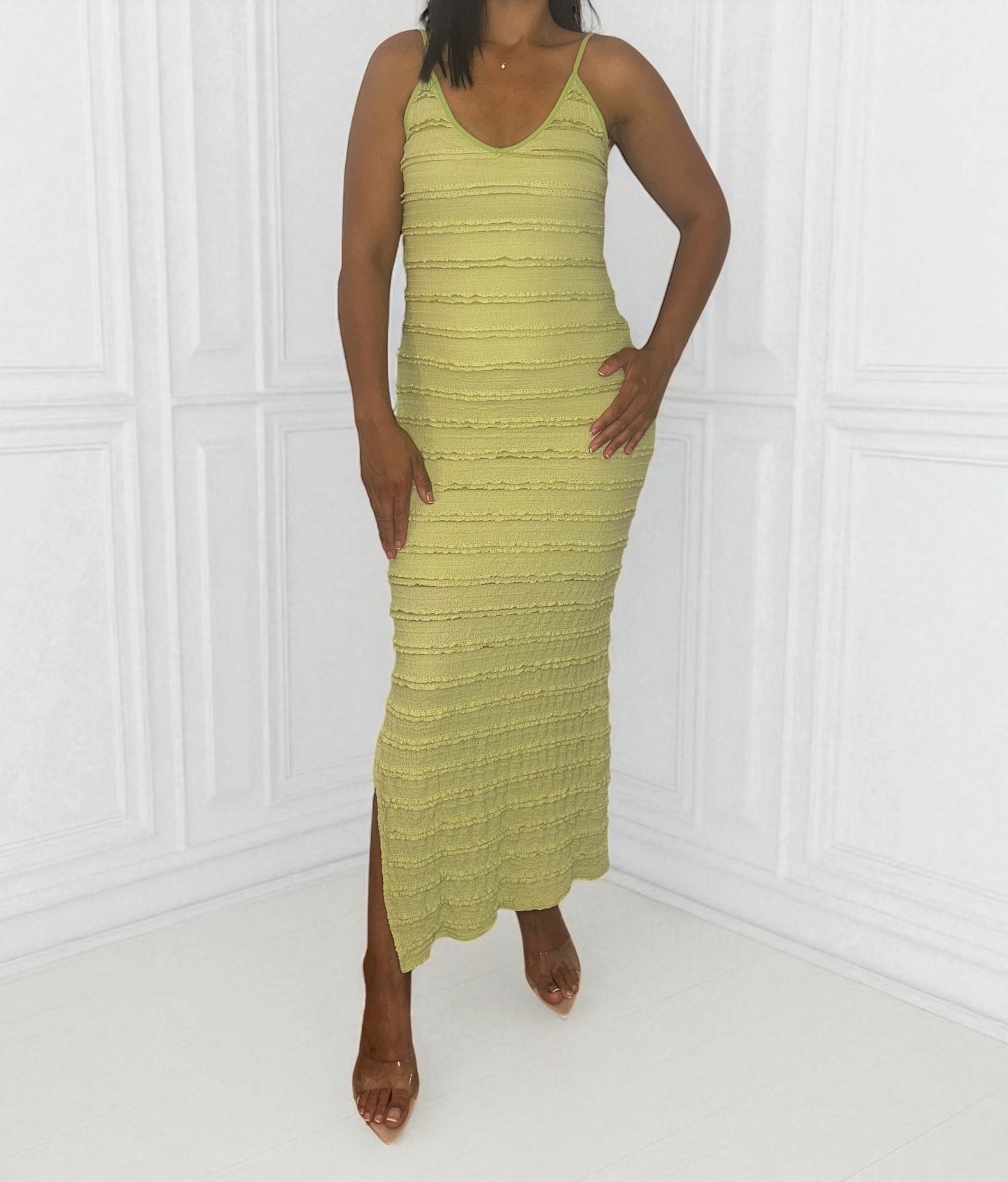 Robe longue côtelée – Élégante, confortable et flatteuse