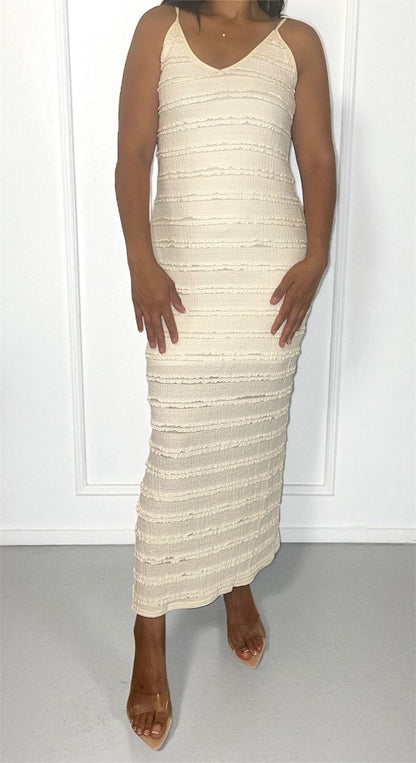 Robe longue côtelée – Élégante, confortable et flatteuse